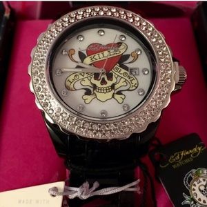 New Black Ed Hardy Watch
